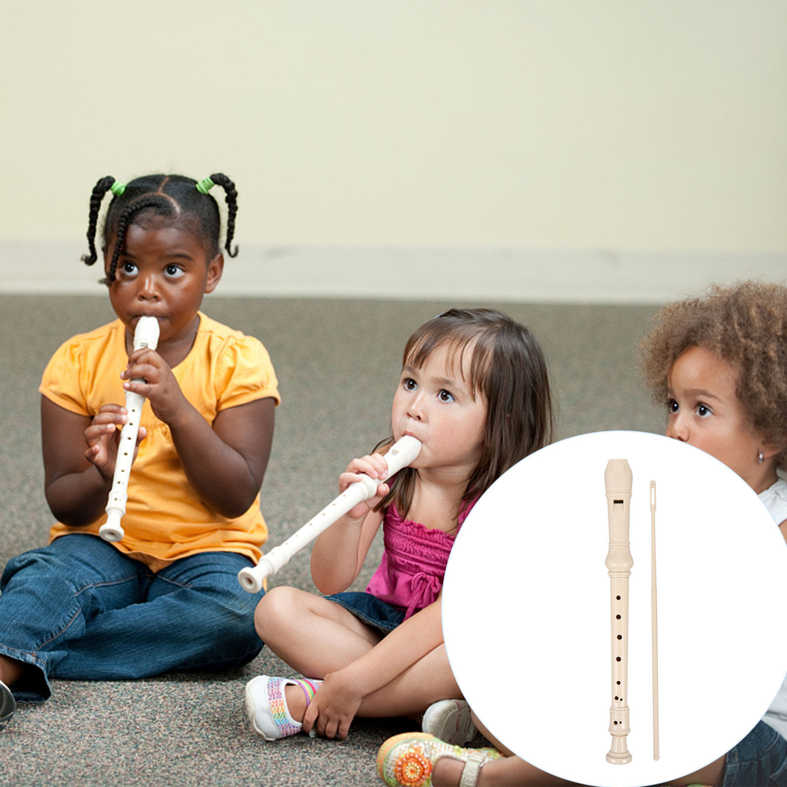 Soprano Recorder Plastic - مجموعة فلوت سوبرانو بثمانية فتحات، مصنوعة