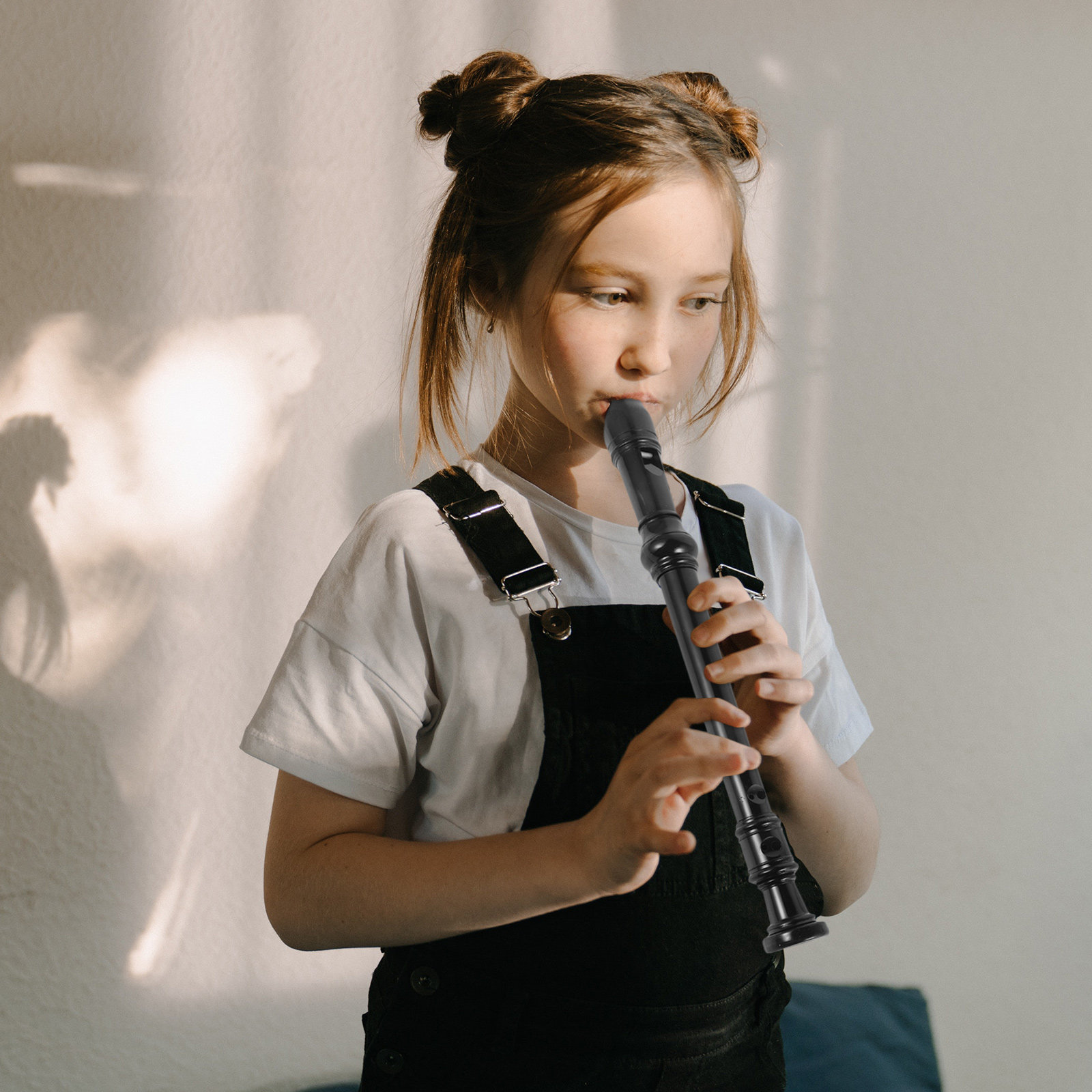 Soprano Recorder Plastic - آلة ريكورد سوبرانو شفافة سوداء بثمانية