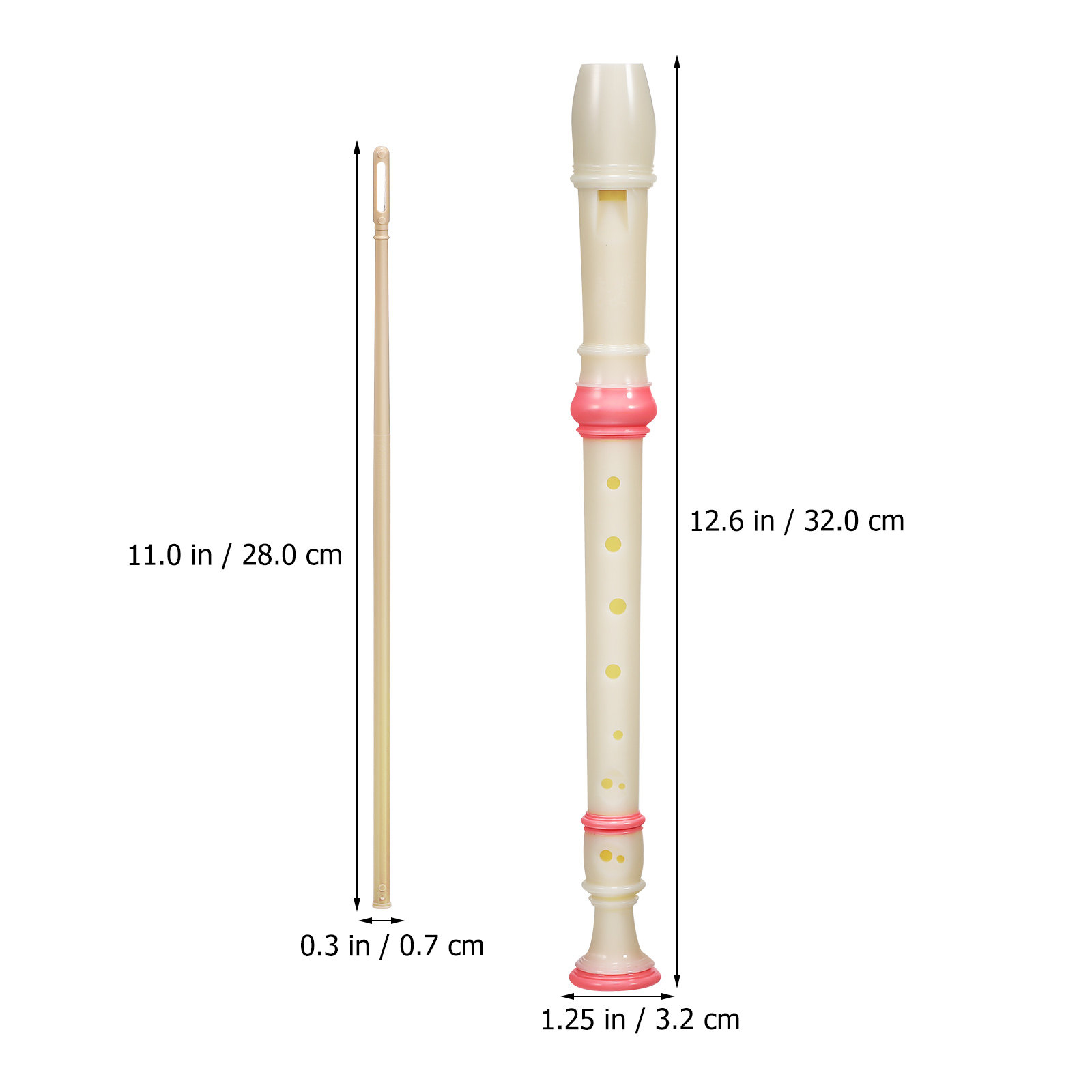 قطعتان من آلة النفخ السوبرانو  - مراجعة Soprano Recorder Plastic وسعره